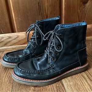 TOMS Black Searcher Chukka Leather Hiking Boots Women’s Size 7